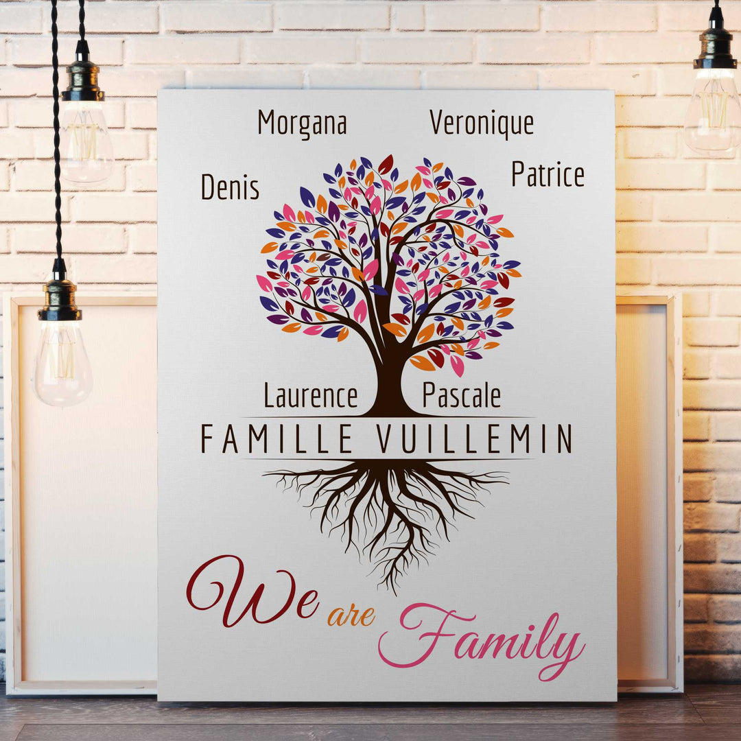 Tableau Photo Personnalisé Sur Toile Avec Cadre Blanc | Motif Famille Ou Personnalisé | Fabriqué En Allemagne